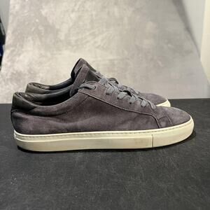 To Boot New York Shoes Mens Size 10 Gray Suede Low Top Sneakers Made in Italy